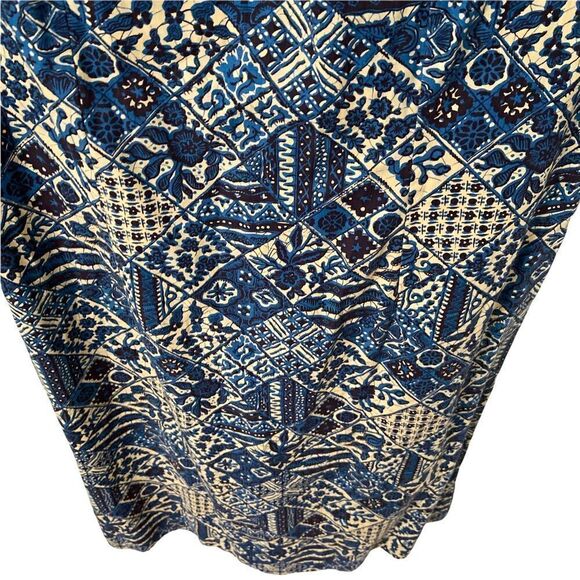 Floral Print 3/4 Sleeve Round Neck Midi A-Line Dress - Picture 8 of 12